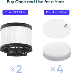 Levoit LVAC-300 & LVAC-200 MAX Replacement Filter Set (4+2 Pack)